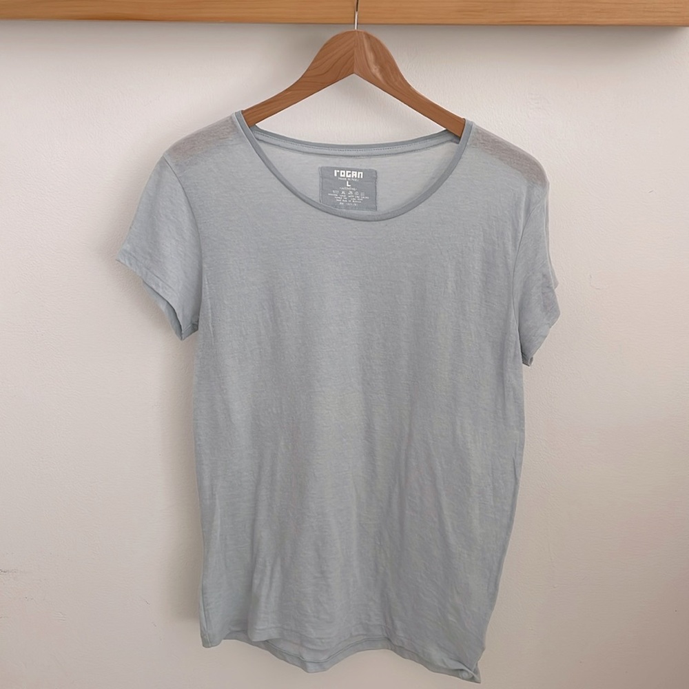 Rogan Women's Vintage Short Sleeve Tee in Light Gray